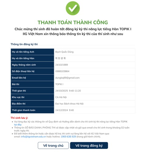 Đăng ký thi TOPIK