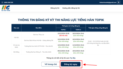 Đăng ký thi TOPIK